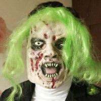 Green haired zombie